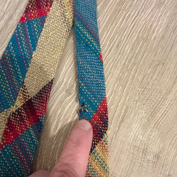 Los Wigwam Weavers El Ricos hand woven plaid tie - Picture 6 of 6